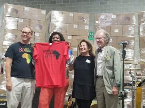 African Union Ambassador at BFA warehouse