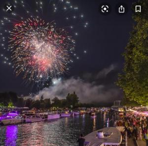 The Royal Barge Gloriana at the Henley 150 year old regatta