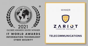 2021 Globee Awards IT World Awards Information Technology Cyber Security Winner ZARIOT Telecommunications