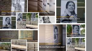 July 4, 2021 - (NCRI) and (PMOI / MEK Iran): Posters and banners of Maryam Rajavi and Massoud Rajavi install on walls across the cities in Iran.