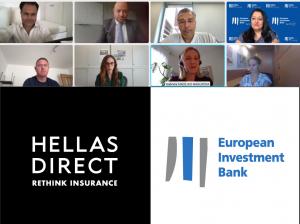 EIB and Hellas Direct representatives at the virtual signing ceremony