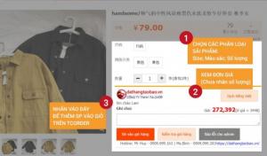 Truy cập vào website dathangtaobao