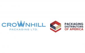 This image features the logos of Crownhill Packaging and Packaging Distributors of America.