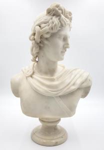 One of the more visually arresting lots in the sale is a carved marble bust of Antonius, unsigned and raised on a small marble socle. Estimate: $1,500-$2,500.