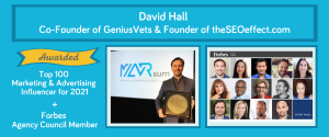 David Hall accepts MARsum award and invitation to Forbes Agency Council