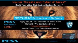 Secura LION Secure Encrypted Video Audio and KVM Distribution Platform