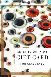 Enter to Win a $25 gift card from handmadeglasseyes.com