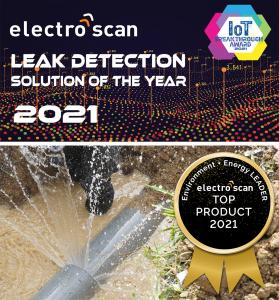 In 2021, Electro Scan Inc. was awarded Leak Detection Solution of the Year by IoT Breakthrough and Product of the Year by Environment + Energy Leader.