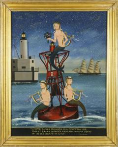 Three oil paintings by the Massachusetts artist Ralph Eugene Cahoon, Jr. (1910-1982) will be sold, including The Sea Fairies. Estimate: $20,000-$30,000.