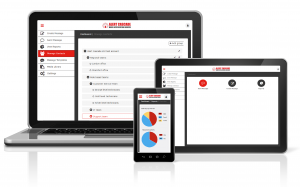 Alert Cascade mass notification service - responsive web dashboard