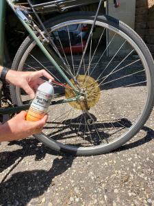 Applying Bust That Rust to a Bicycle Tire