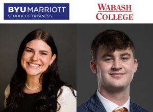 Jade Romano (BYU Marriott School of Business) and Drew Fleming (Wabash College) have been sponsored by their schools to help make Dare to Overcome happen