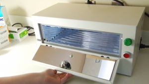 The UV Box disinfects handheld items while its "Big Brother" The UV Cube handles a greater volume of devices and larger items