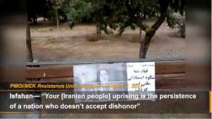 9 August, 2021 - Isfahan - “Your [Iranian people] uprising is the persistence of a nation who doesn’t accept dishonor”.