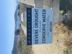 Water shortage sign