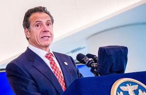 Andrew Cuomo speaks at the opening of new LGA terminal 2019. Source: Wikimedia Commons