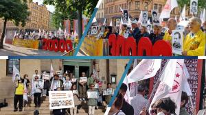 10th August, 2021 - Iranians, supporters of the People’s Mojahedin Organization of Iran (PMOI/MEK), held a protest rally on August 10 in Sweden, simultaneous with the trial of Hamid Noury. Noury was one of the regime’s henchmen during the 1988 massacre.