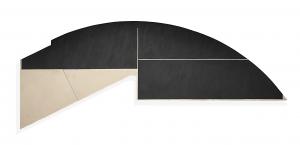 Oil on canvas designator by Ted Stamm (American, 1944-1984), titled DGR-32 (Dodger), 1976 (est. $40,000-$60,000).