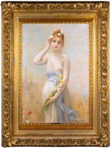 Portrait by Jules Joseph LeFebvre (French, 1836-1911) titled Morning Glory (est. $50,000-$80,000).