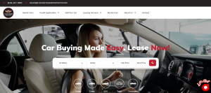 Vantage Auto Group website home screen