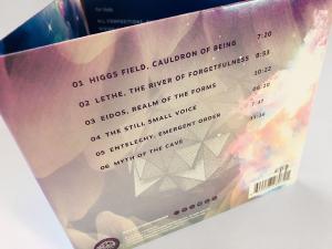 Pastel graphics adorn the back cover of GNOSIS listing six tracks.