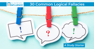 Logical fallacies, image of thought bubbles