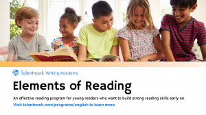 The Talentnook Reading Program is for students who are struggling with reading and need to develop phonemic skills.