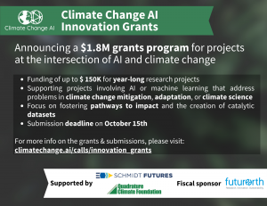 Announcing a $1.8M grants program for projects at the intersection of AI and climate change