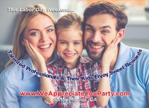 Kids participate and submit drawing to earn invites for family to enjoy sweet parties in Santa Monica #weappreciateyou #sweetgigs #celebratingprofessionals www.WeAppreciateYouParty.com