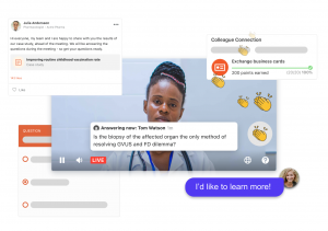 SpotMe engagement capabilities for webinars, hybrid and virtual events, and Veeva CRM Event Management