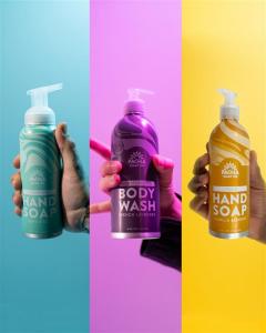 Image of Pacha Soap Co.'s new Aluminum Body Wash, Liquid Hand Soap and Foaming Hand Soap