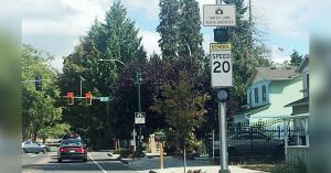 Tukwila, Washington School Zone Speed road with signs