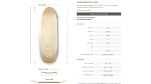 Lots of Skateboard Shapes and Sizes, detail example of Punk Nose Shape