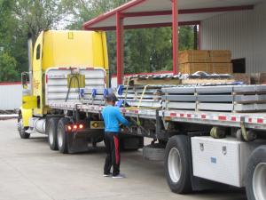 Loading donated materials bound for Haiti