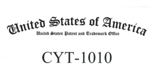 Top of certificate: U.S. Trademark Registration for CYT-1010