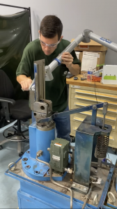 GCS Technician Michael Morel Performs Preliminary Work to Install A Woodward VariStroke Actuator