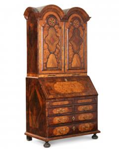 18th century German Baroque marquetry bureau cabinet (estimate: $8,000-$12,000).