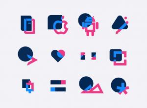 12 icons with different formats