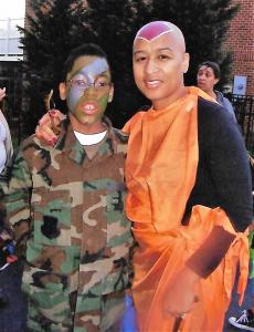 Tanja 2x breast cancer survivor and with her son Tysne Thompson as she proudly stands tall without shame as "The Last Airbender"