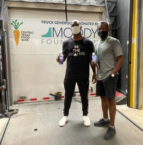SaulPaul and Change Water donate cases of water to Central TX Foodbank to help Hurrican Ida victims