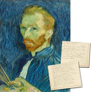 Paper fragment inscribed on both sides with about 115 full and partial words in the hand of Dutch artist Vincent Van Gogh (estimate: $40,000-$50,000).
