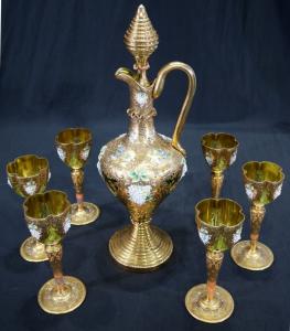 Seven-piece set of Moser wine glasses (estimate: $500-$1,500).