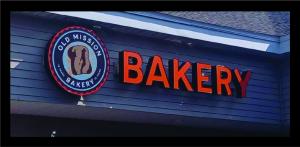New Sign Outside Old Mission Bakery in Traverse City, Michigan