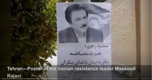 September 19, 2021 - The Iranian opposition network, PMOI/MEK Resistance Units install posters of the Iranian Resistance leader Massoud Rajavi.