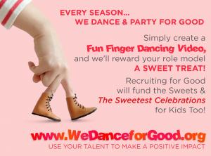 Inspired by 11 year old NJ girl TheBookWorm, Every Season We Dance & Party for Good #sweetcommunitygig #wedanceforgood #thebookworm www.WeDanceforGood.org