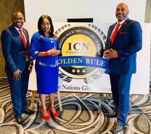 Dr. Juma Nashon, Winnie Joy and ICN Special Envoy Dr. Ruben West Presented Honors to Awardees