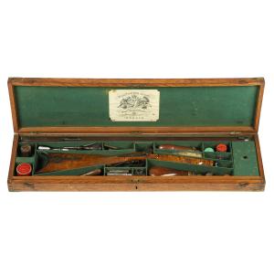 Samuel Green Canadian cased rifle, circa 1843-1861, cased and retailed by Rigby (Ireland) (estimate: CA$6,000-$9,000).