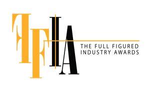 The Full Figured Industry Awards logo is pictured. It is a black and gold logo with letters only. The two F letters are gold and the I and the A are black.