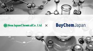 This image shows the corporate logos of New Japan Chemical and BuyChemJapan. The Japanese chemical manufacturer has joined BuyChemJapan, an online marketplace specialises in B2B transactions for the export of Japanese chemicals.