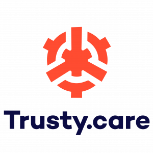 Trusty.care logo vertical